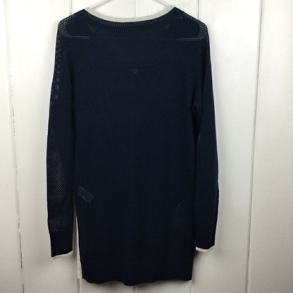 Smartwool Tunic Sweater NWT Navy & Gray Wool V-neck‎ - Picture 8 of 13
